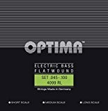 Optima 4099 MS Bass Pure Nickel FLATWOUND Strings, Medium Scale, regular light