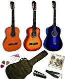 Pack Guitare Classique 1/4 Pour Enfant (4-7ans) Avec 6 Accessoires (bleu)
