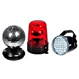 Pack Gyrophare rouge + Boule à facettes + Stroboscope 61 LEDs blanches