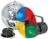 Pack lumière boule à facette DJ spot 4 couleurs moteur