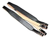 Paire de bretelles courroies en cuir, simples et réglables pour accordéon 60-80 Noir
