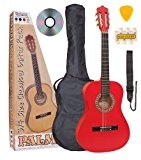 Palma PL34ROFT Kit de Guitare Junior Taille 3/4 Rouge