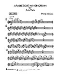 Philip Glass: Arabesque In Memoriam (Solo Flute). Partitions pour Flûte Traversière