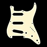 Pickguard Stratocaster 8 Holes Pickguard SSS pour Fender USA/Mex Vintage White 3-Ply