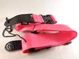 Pink Clip Lock Quick Release Acoustic Electric Guitar Strap Nylon Faux Leather
