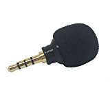 PIXNOR Mini Microphone stéréo + micro pour voix enregistrement Mobile téléphone portable Internet chat (noir)