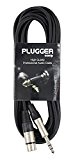 Plugger Câble XLR femelle/Jack mâle stéréo 6 m  Noir