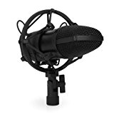 Power Dynamics PDS-MO1 Microphone de studio - Micro professionnel à condensateur (filtre anti distortion, sortie XLR) - noir élégant