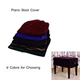 preadvisor (TM) Piano simple housse de chaise tabouret de piano en macramé Housse de chaise peluche décorée avec 6 couleurs pour ...
