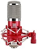 Pronomic CM 100S Microphone de studio à membrane de gros diamètre, microphone à condensateur XLR (capsule de 32 mm, cardoïde avec ...