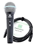 Pronomic Vocal Microphone DM-58 -B avec Interrupteur set avec 5m câble XLR
