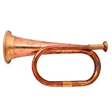 Real Full Size Pure Brass Bugle to Play Gift