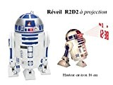 Réveil Star wars - R2-D2 - parle, avance, tête pivotante, projection de l'heure au plafond. - Livraison gratuite*