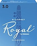Rico Anches Rico Royal pour clarinette si bémol, force 3.0, pack de 10