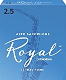 Rico Anches Rico Royal pour saxophone alto, force 2.5, pack de 10