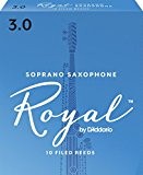Rico Anches Rico Royal pour saxophone soprano, force 3.0, pack de 10