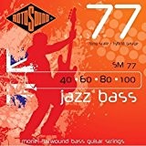Rotosound Jazz Bass Jeu de cordes pour basse Monel Filet plat Tirant hybrid (40 60 80 100) (Import Royaume Uni)