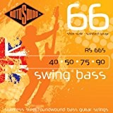 Rotosound Swing Bass Jeu de cordes pour basse Acier inoxydable Filet rond Diapason court Tirant standard (40 50 75 90)