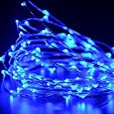 Ryham 3m 30 LED flexible Guirlande LED Lumières étoilées Fil de cuivre Lumières à piles, Bleu