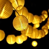 Samoleus 20 lanterne boule lumières IP65 Étanche Solar Powered Noël String s'allume pour extérieur, Patio, jardin, vacances, fête, mariage (Blanc ...