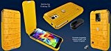Samsung Galaxy S5 iMagnum Cowskin-Crocodile Yellow
