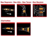 Saxmute dämpfersystem pour saxophone soprano avec 2 bocaux