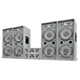 Set de sonorisation complet de la Serie WhiteStar 4000W "Arctic Ice Pro" - avec 4x enceintes full range 1000W, 2x ...
