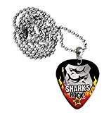 Sharks Rock Guitare Médiator Pick Collier Necklace (R1)