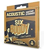 SIX BUDDY HQ-1152A Jeu de 6 cordes pour guitare Acoustique 11-52