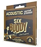 SIX BUDDY HQ-1253A Jeu de 6 cordes pour guitare Acoustique 12-53