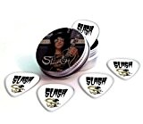 Slash Set of 5 Logo Guitar Médiators in Tin