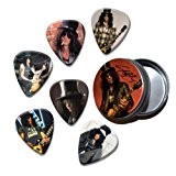 Slash Set of 6 Loose Guitar Médiators in Tin ( Collection E )