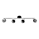 Spot Light plafonnier Bianca Rail, 4 ampoules, chrome/noir SP de 2502404
