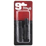Stagg 16061 Lot de 2 Connecteurs XLR Mâle pour Microphone Noir