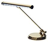 Stagg 22303 Piano Lampe (einarmig Lampe, rotatif/réglable, parasol, 10 x Power LED, largeur : 30 cm, hauteur : 40 cm, socle Diamètre : 14 cm, poids : 1,5 kg) or