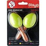 Stagg EGG-MA S/GR OEufs Maracas en plastique Vert