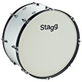 Stagg MABD-2412 Grosse caisse parade 24" x 12" Blanc