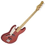 Stagg SBJ-50 MRD LH Basse électrique 4 cordes type "Jazz Bass" - Rouge métallique Gaucher
