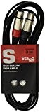 Stagg STC3CMXF Câble audio RCAM-XLRF 3 m Noir