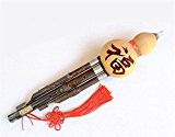 Style chinois caractère "Fortune Cucurbit & Gourde Bambou Flûte Clarinette Vent Musical Instrument Hulusi pour débutant Clé BB