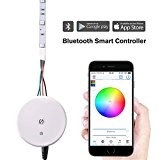 Sunix® Controlleur RGB / RGBW, Mini Contrôleur d'éclairage bande LED Bluetooth 12-24V avec fonction à distance pour IOS et Android ...