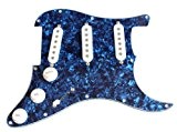Surf Blue Pearl Kit Pickguard SSS Micro pour Guitare Stratocaster
