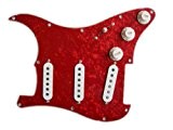 Surf rouge perle Kit Pickguard SSS Micro pour Guitare Stratocaster