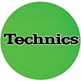Technics DJ slipmat Vert avec logo Noir