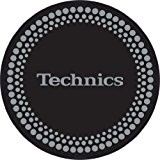 Technics DMC 1 paire de disques de feutrine pour tourne-disques Noir/Argent