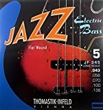 Thomastik Saite für Electric Bass Jazz Bass Serie Nickel Flat Wound Roundcore JF345. Long Scale 34''. 5-string-