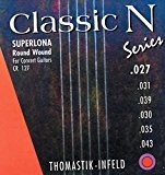 Thomastik Saite für Klassik-Gitarre Classic N Series. Superlona Light Plain Nylon- Silverplated Copper. Round Wound-