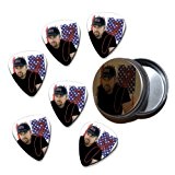 Toby Keith 6 X Celluloid Guitar Pick in Tin ( Flag Design )