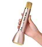 Togather® Microphone portable multifonctionnel avec microphone sans fil Haut-parleurs Bluetooth Karaoke Player KTV Universal pour IOS Smartphone Android PC Singing ...