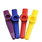 TOOGOO(R) 4pcs plastique colore Kazoos 4 11/16 pouces